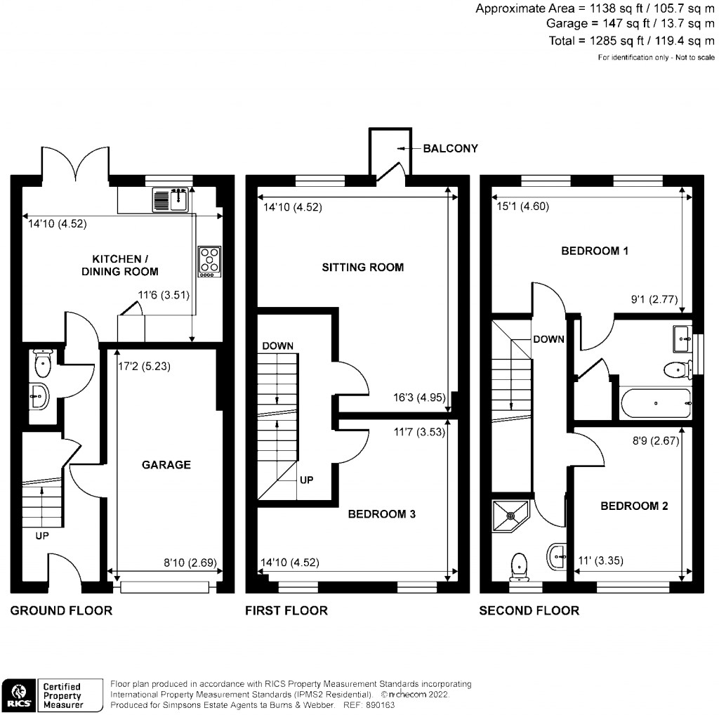 Floorplans For Penstock Mews, Godalming, GU7