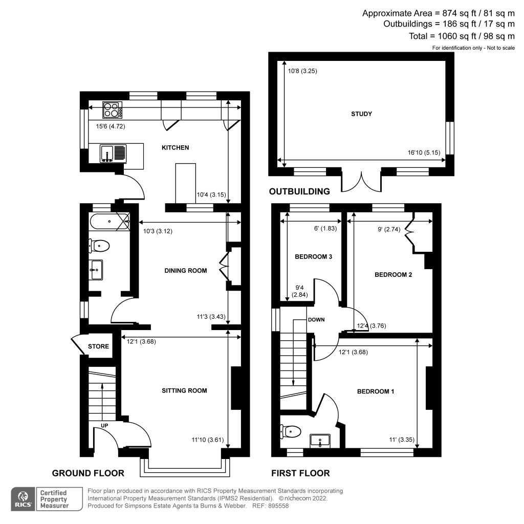 Floorplans For Cliffe Road, Godalming, GU7