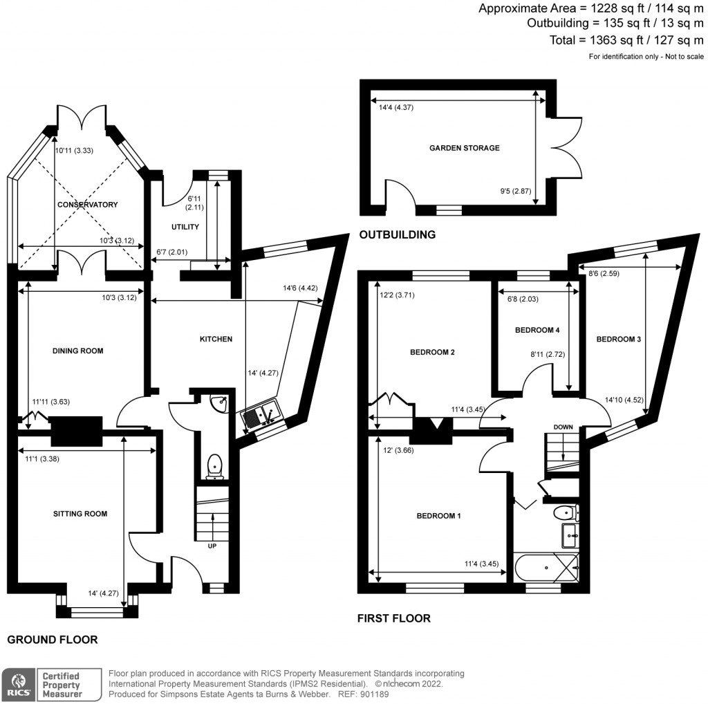 Floorplans For Meadow Close, Milford, Godalming, GU8