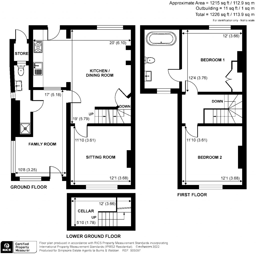 Floorplans For Pound Lane, Godalming, GU7
