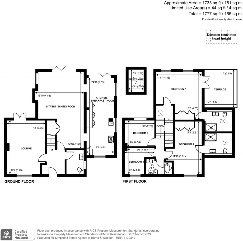 Floorplans For Brook Cottages, New Pond Road, Compton, GU3