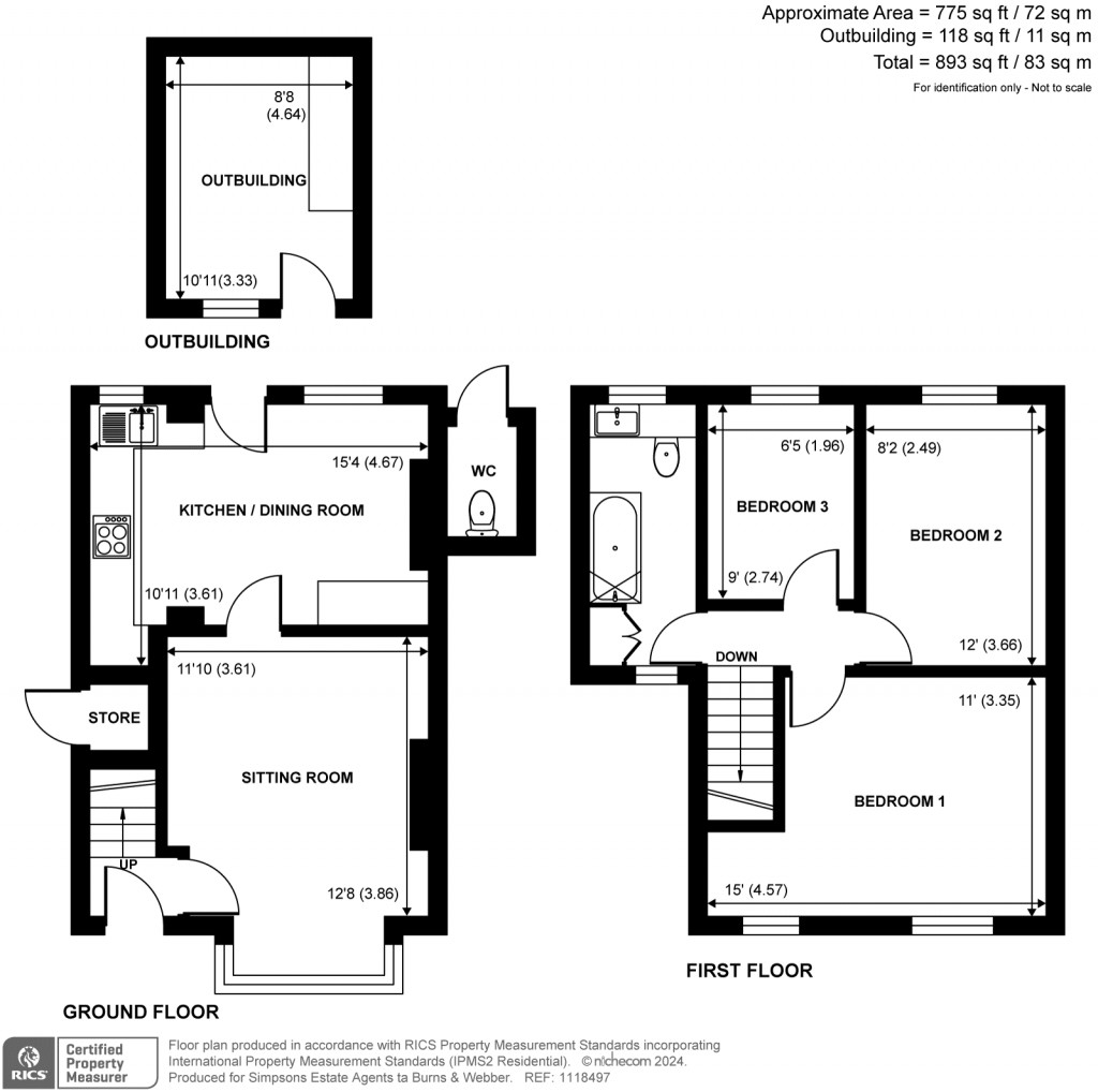 Floorplans For Cliffe Road, Godalming, GU7