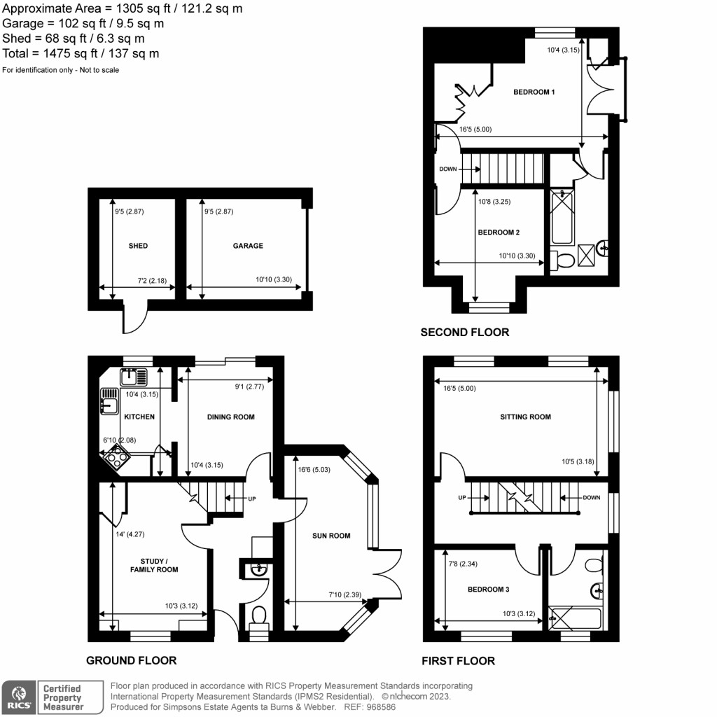 Floorplans For Blackburn Way, Godalming, GU7
