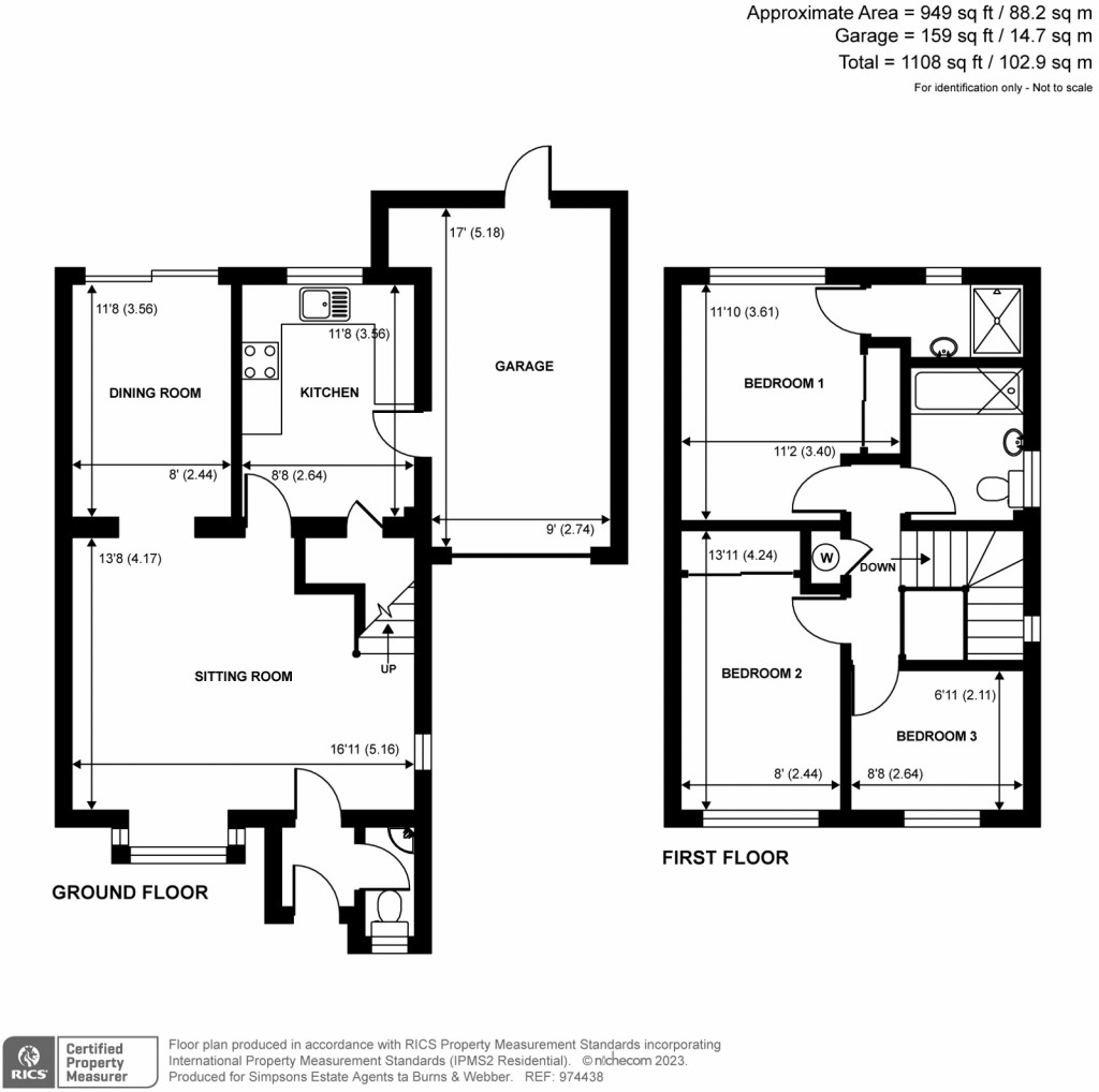 Floorplans For Streeters Close, Godalming, GU7