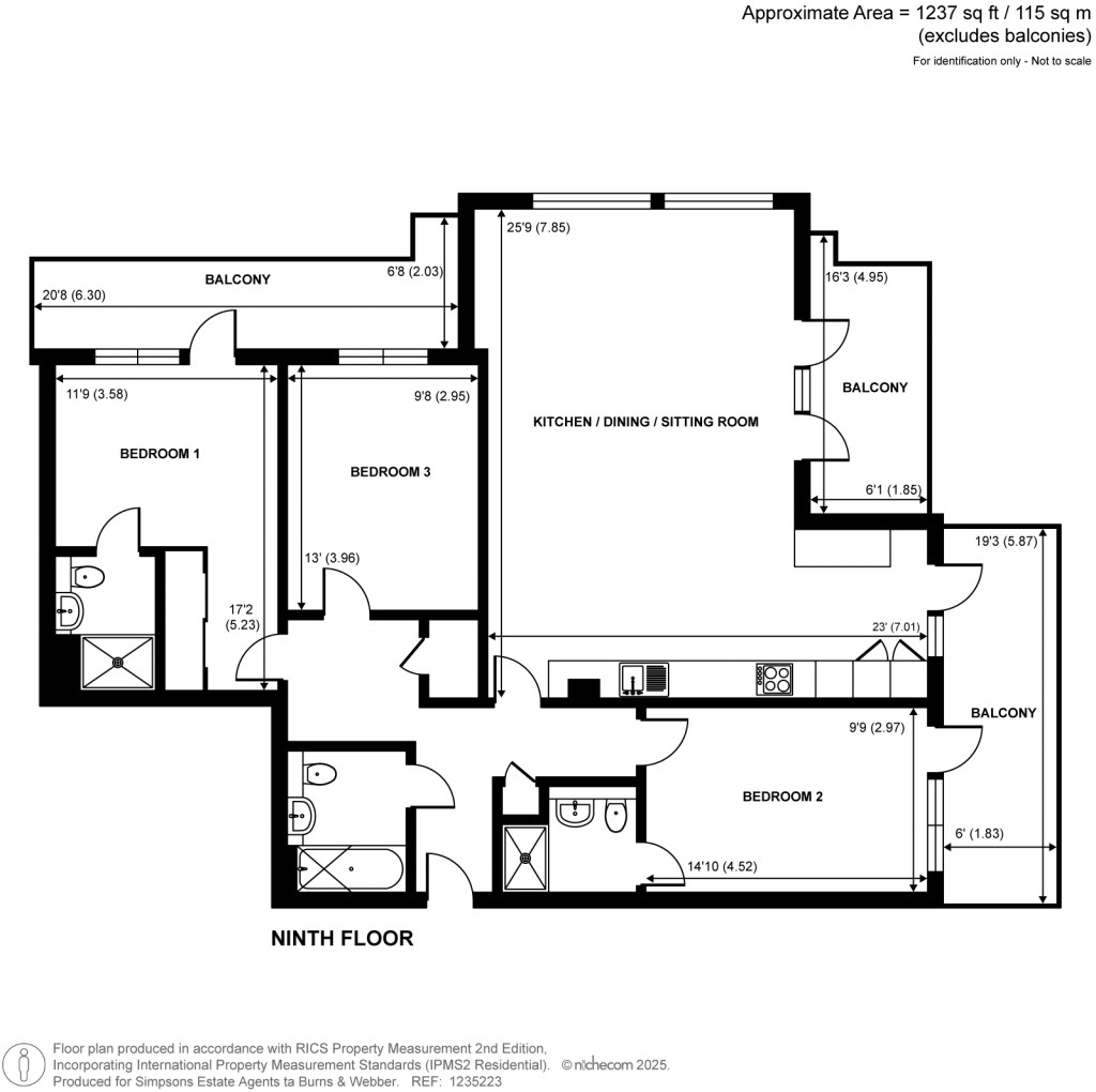 Floorplans For Flambard Way, Godalming, Surrey