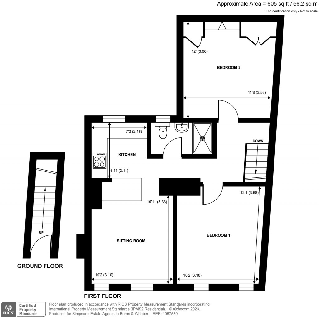 Floorplans For Croft Road, Godalming, GU7