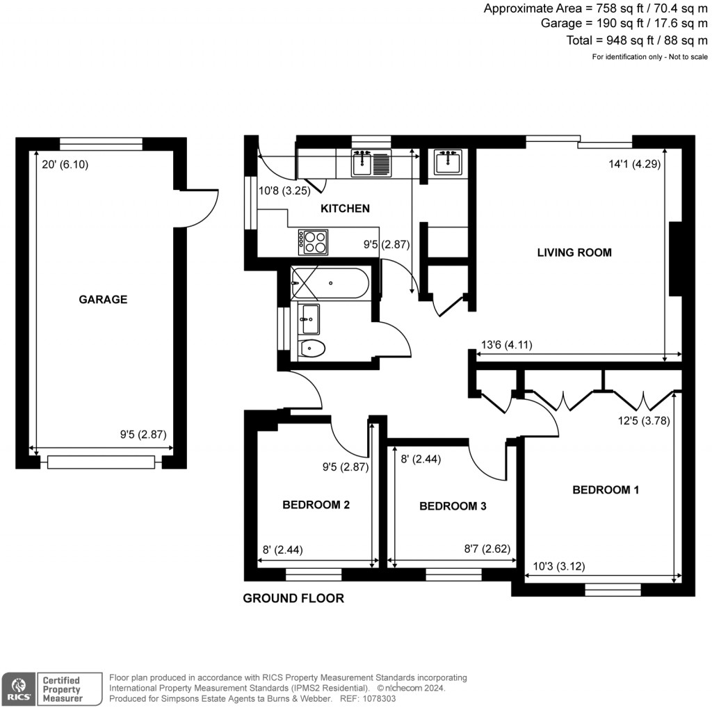 Floorplans For May Close, Godalming, GU7
