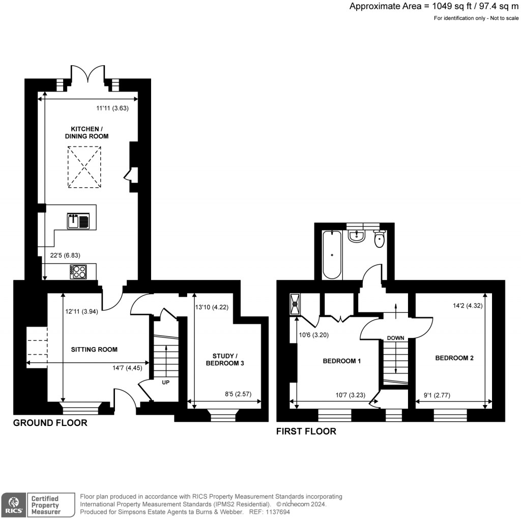 Floorplans For Catteshall Lane, Godalming, GU7