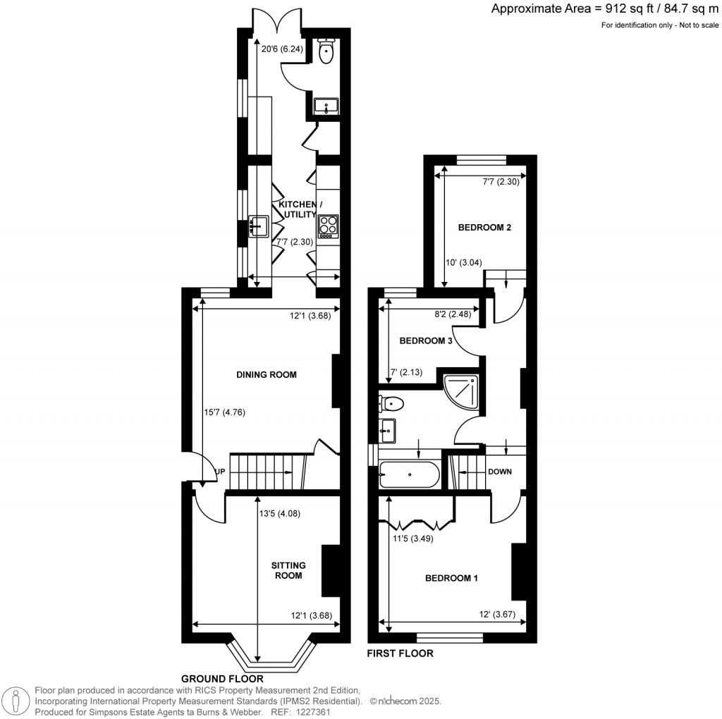Floorplans For Hare Lane, Farncombe, Godalming, GU7