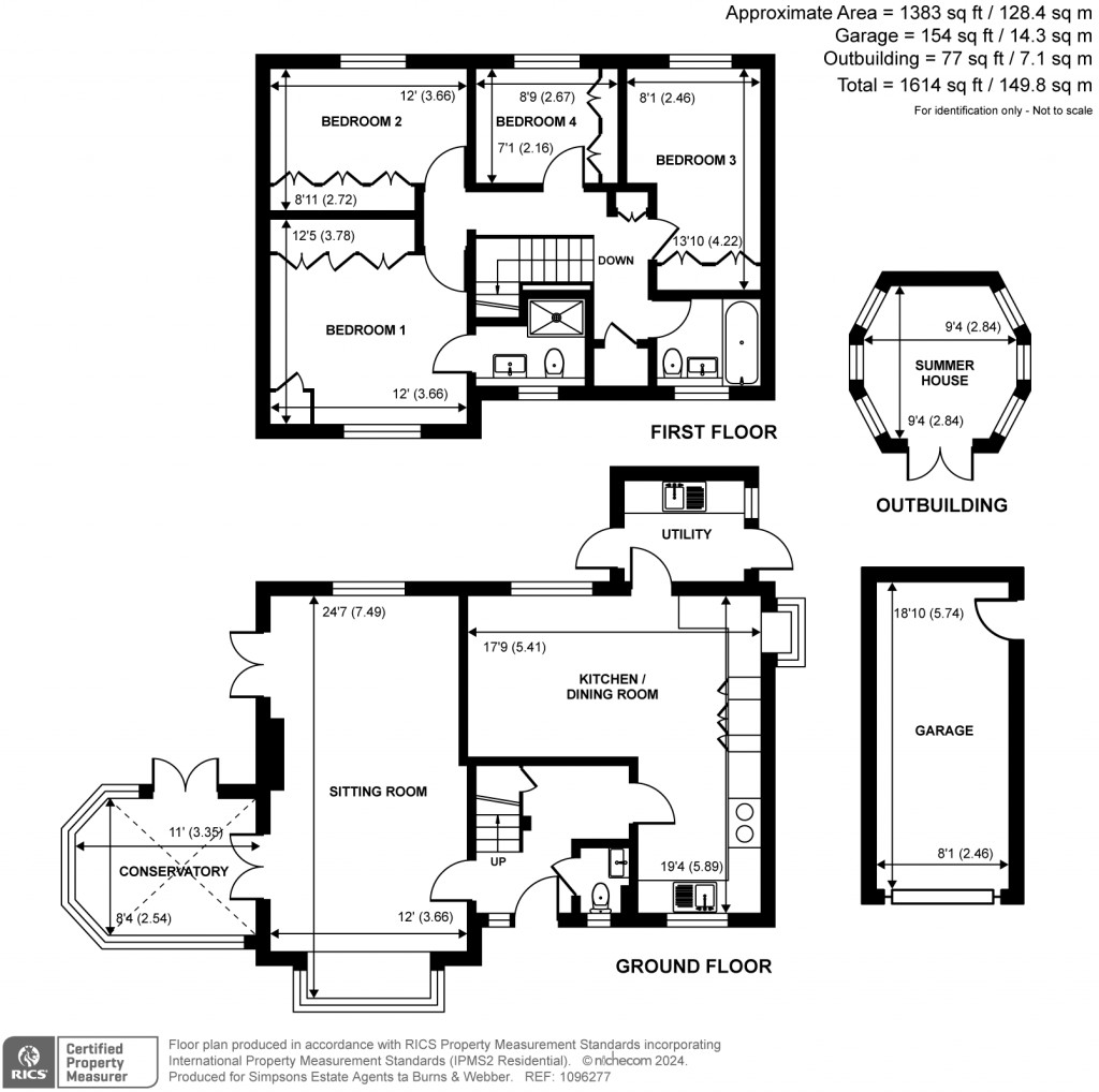 Floorplans For Crofts Close, Chiddingfold, GU8