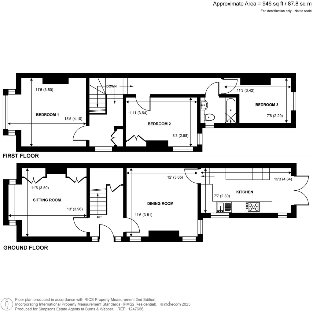 Floorplans For Upper Queen Street, Godalming, GU7