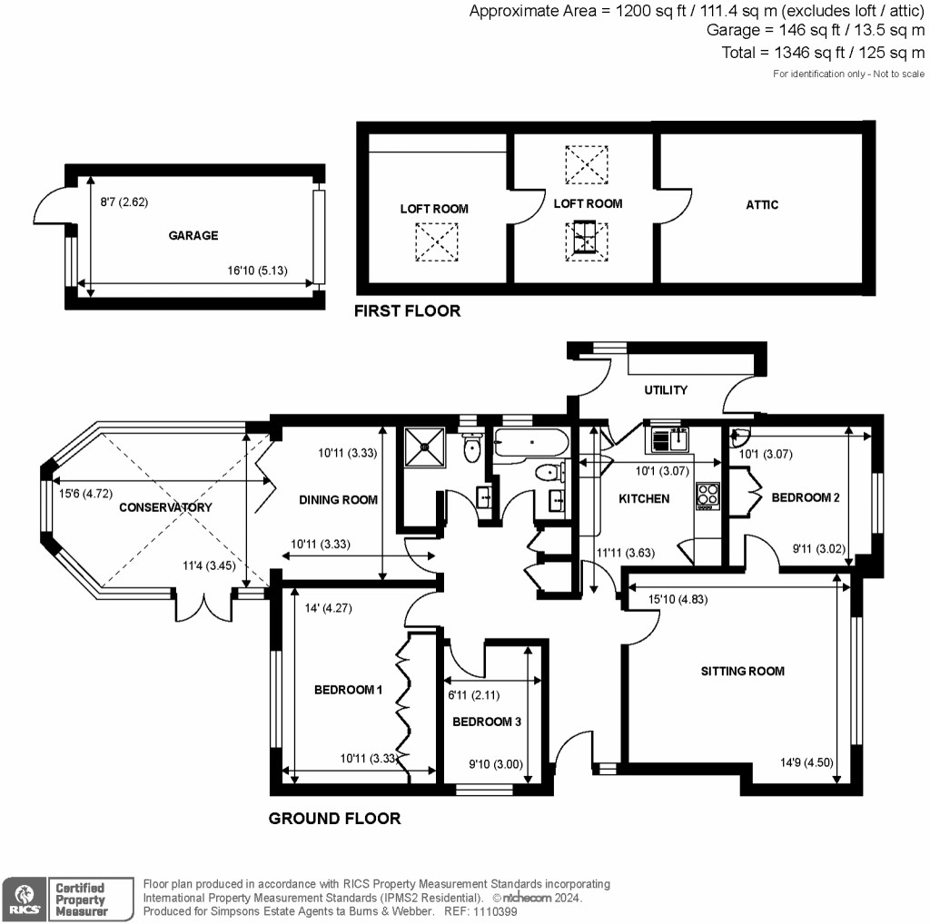 Floorplans For Chestnut Way, Busbridge, Godalming, GU7