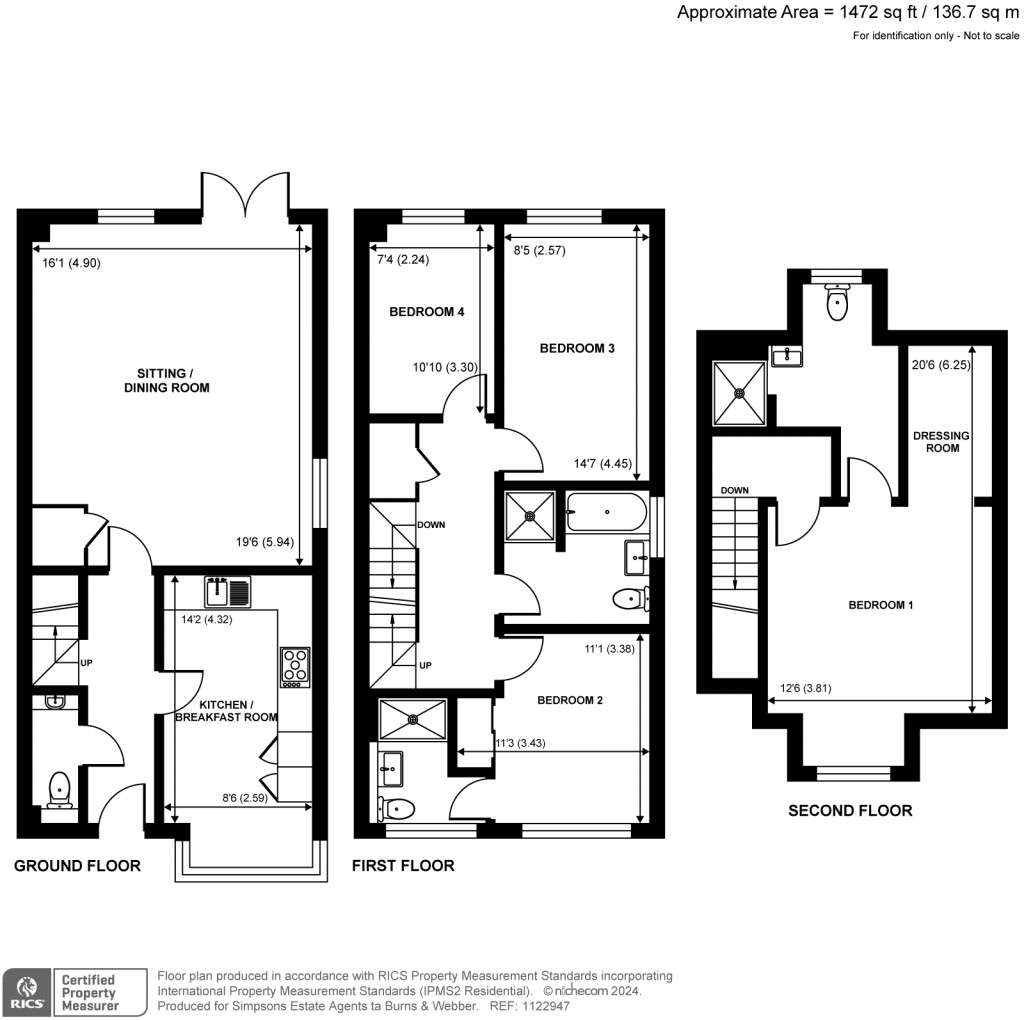 Floorplans For Alderbank Drive, Godalming, GU7