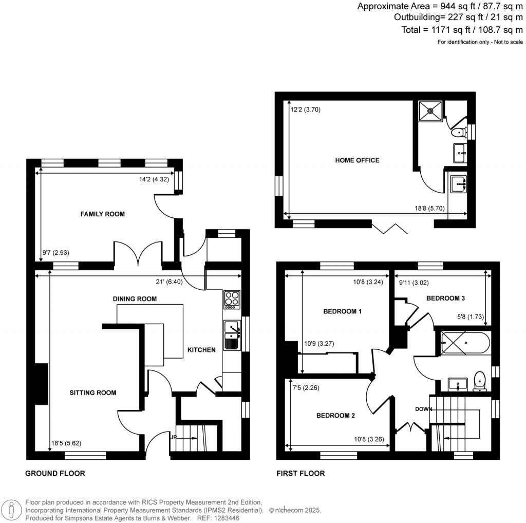 Floorplans For Langham Close, Godalming, GU7