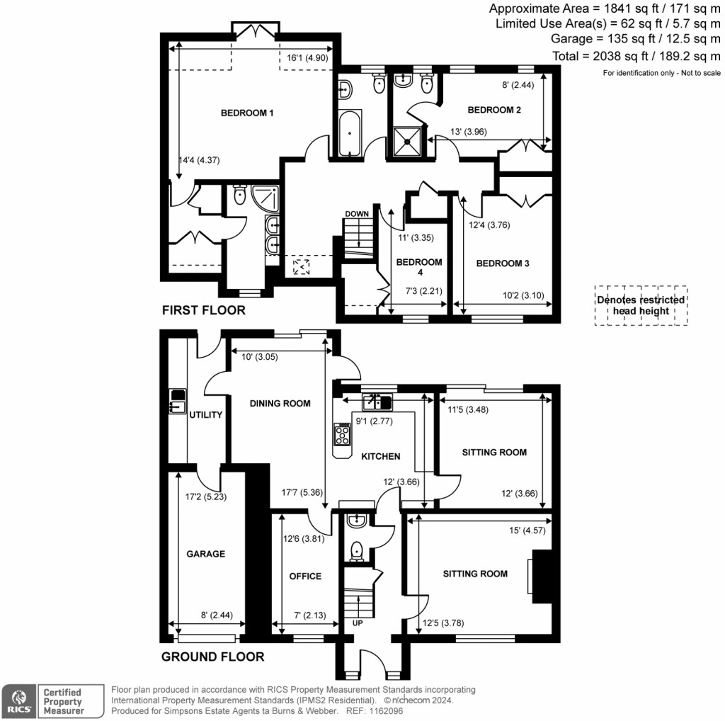 Floorplans For Ash Combe, Chiddingfold, GU8