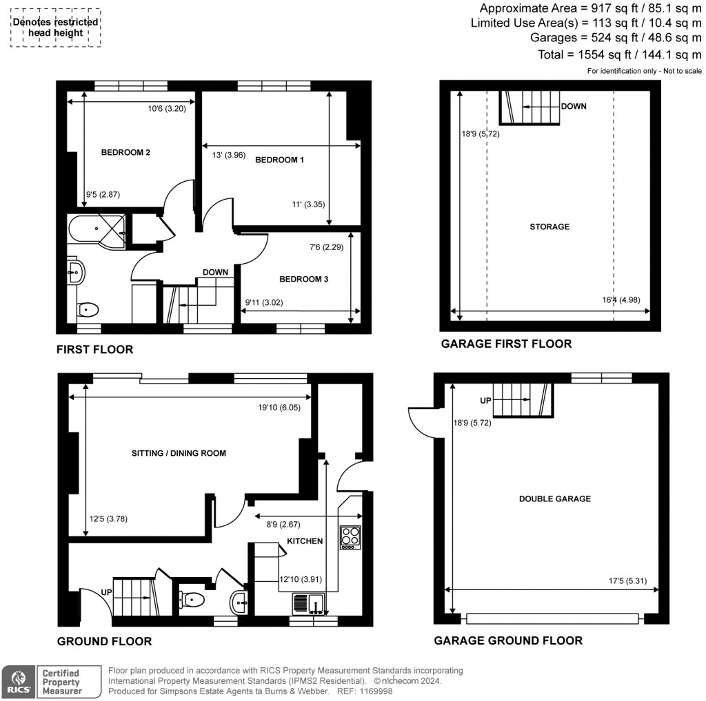Floorplans For Mundays Boro Road, Puttenham, Guildford, GU3