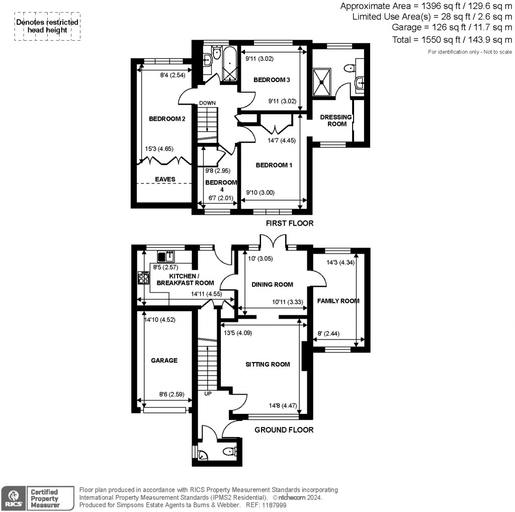 Floorplans For Hillside Way, Godalming, GU7