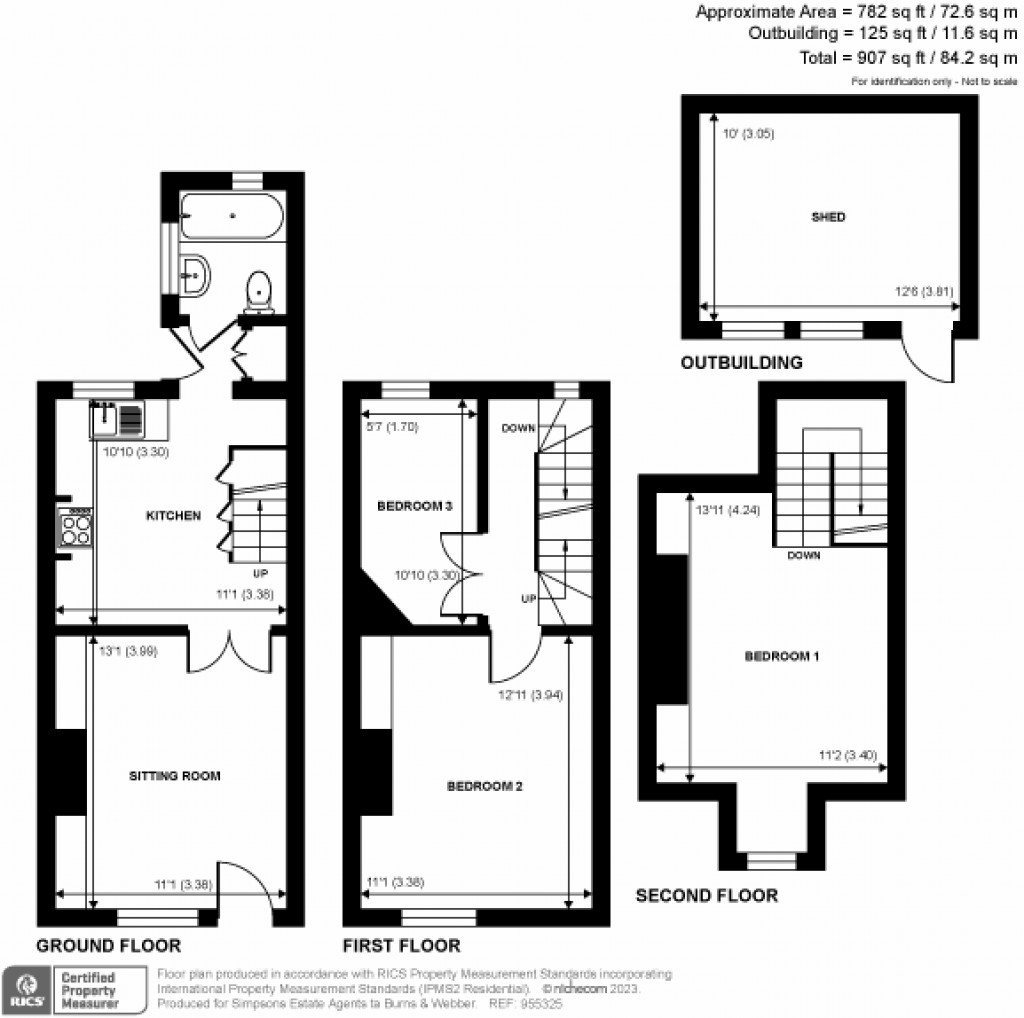 Floorplans For Pound Lane, Godalming, Surrey