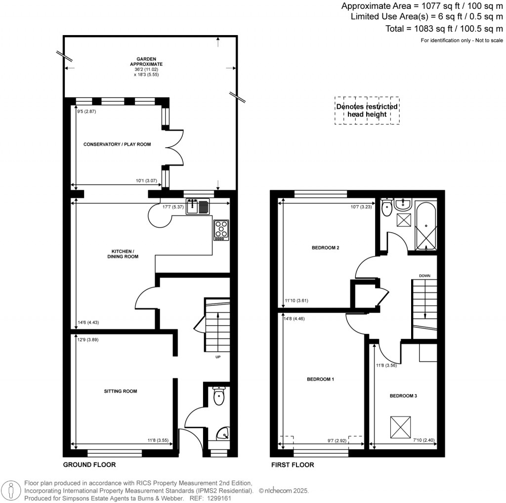 Floorplans For Hare Lane, Godalming, GU7