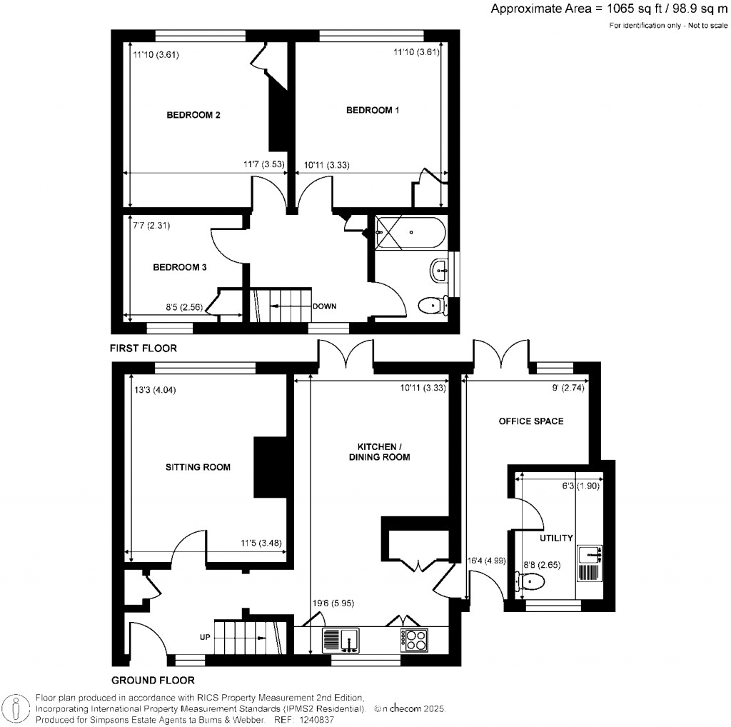 Floorplans For Binscombe Crescent, Farncombe, Godalming, GU7