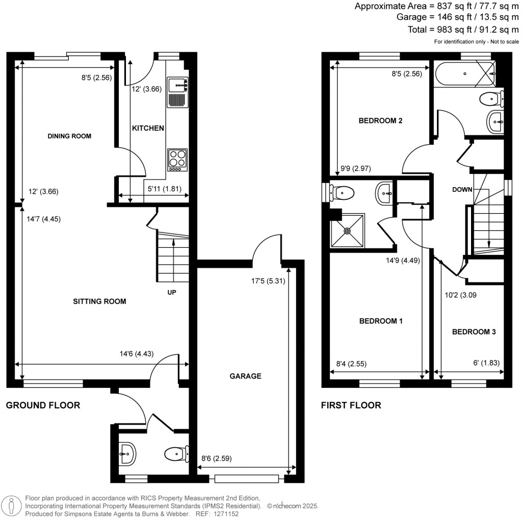 Floorplans For Lammas Road, Godalming, GU7