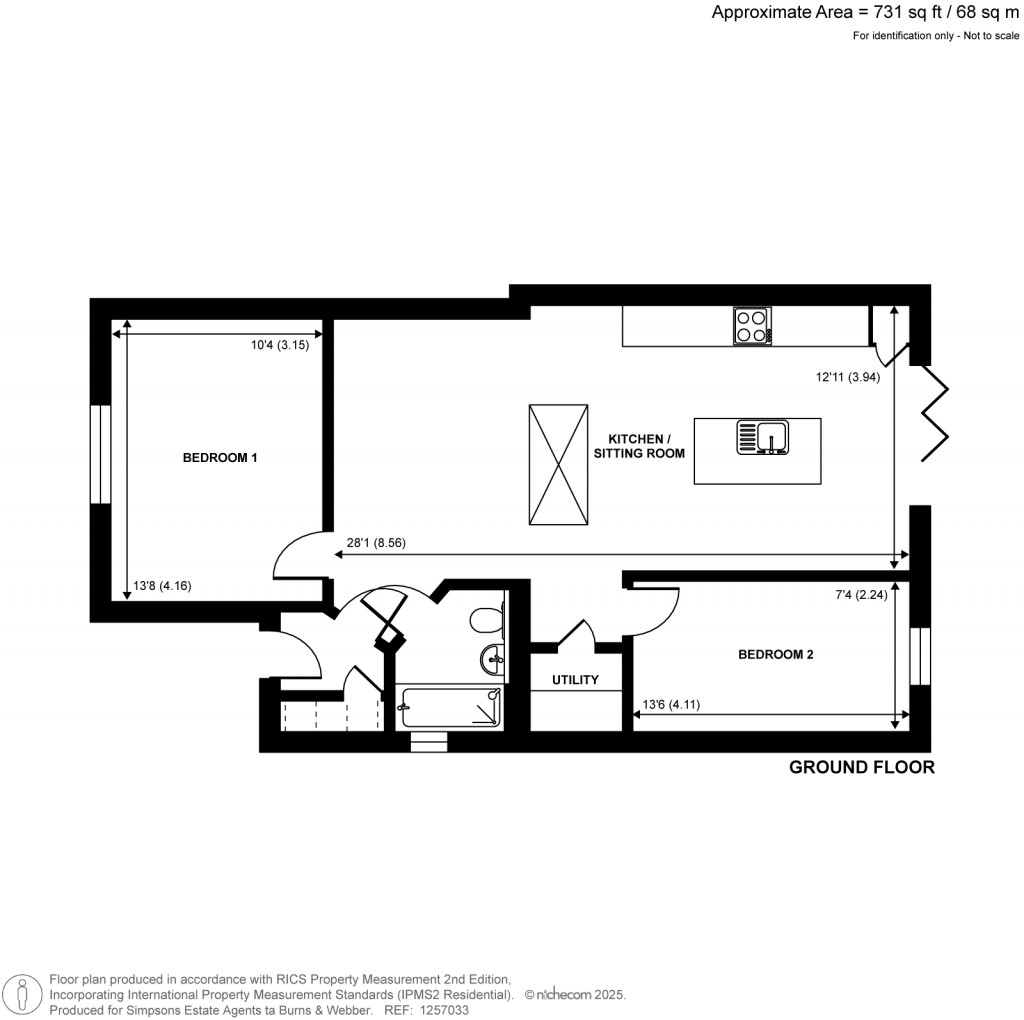 Floorplans For Furze Lane, Farncombe, Godalming, GU7