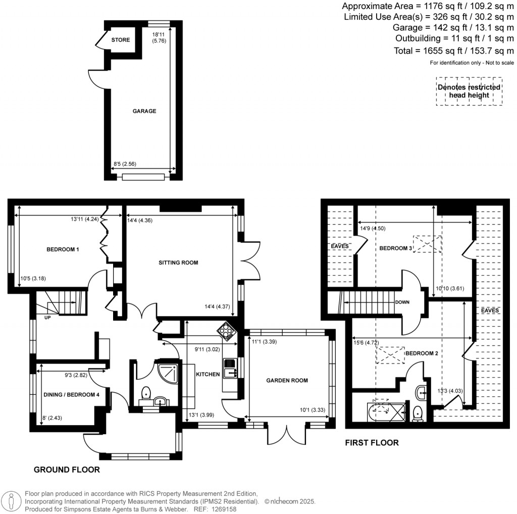 Floorplans For Miltons Crescent, Godalming, GU7