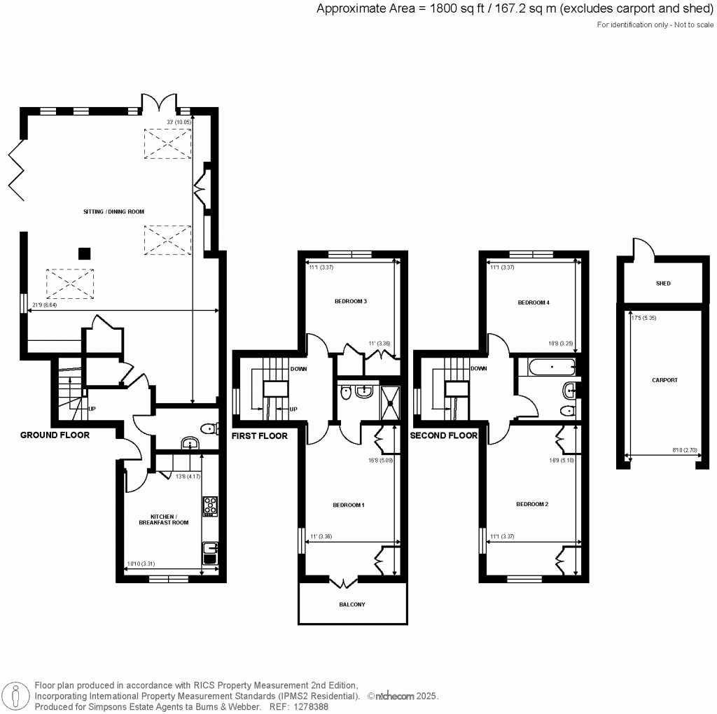 Floorplans For Chervil Close, Godalming, Surrey