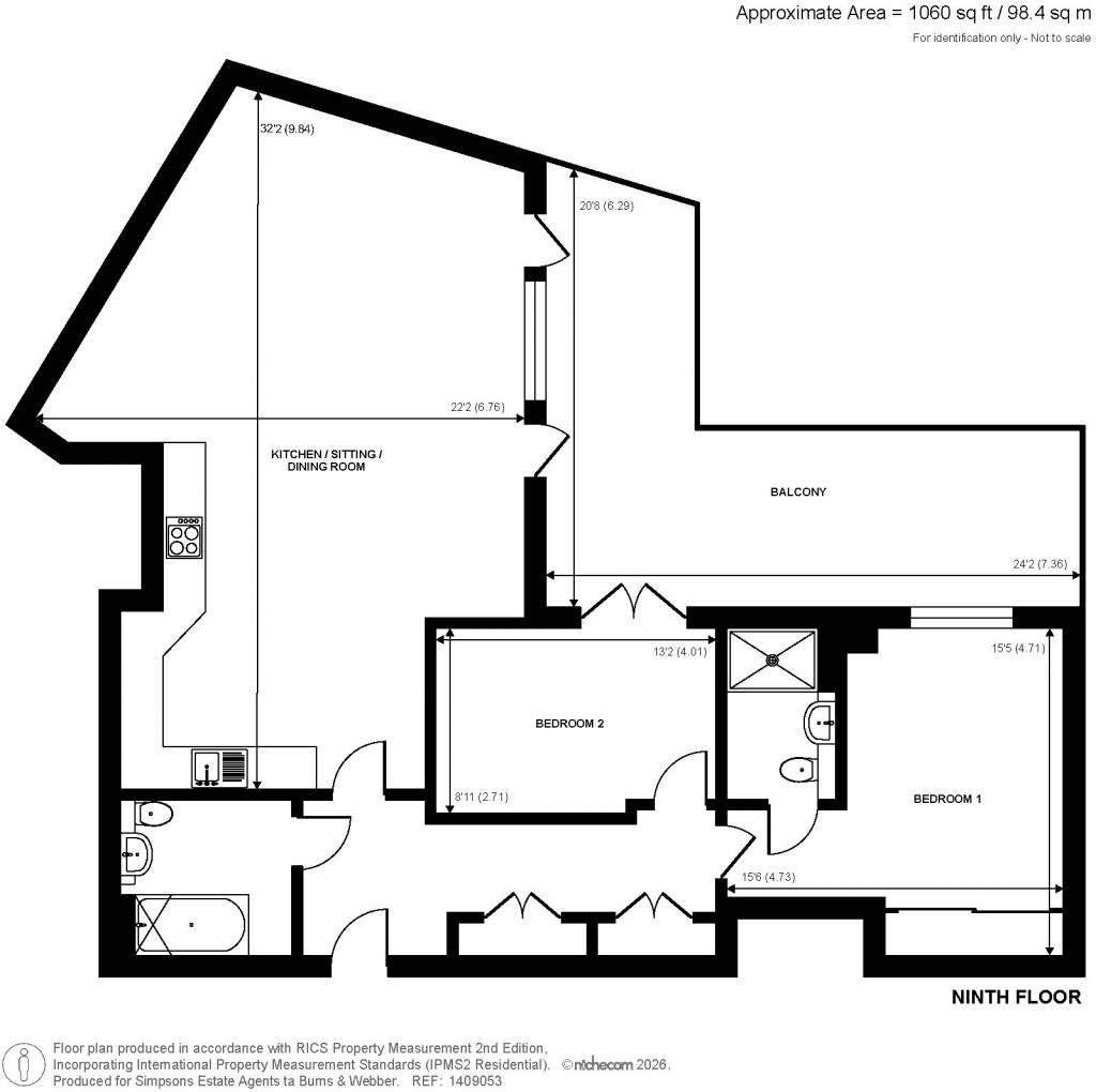 Floorplans For Flambard Way, Godalming, Surrey