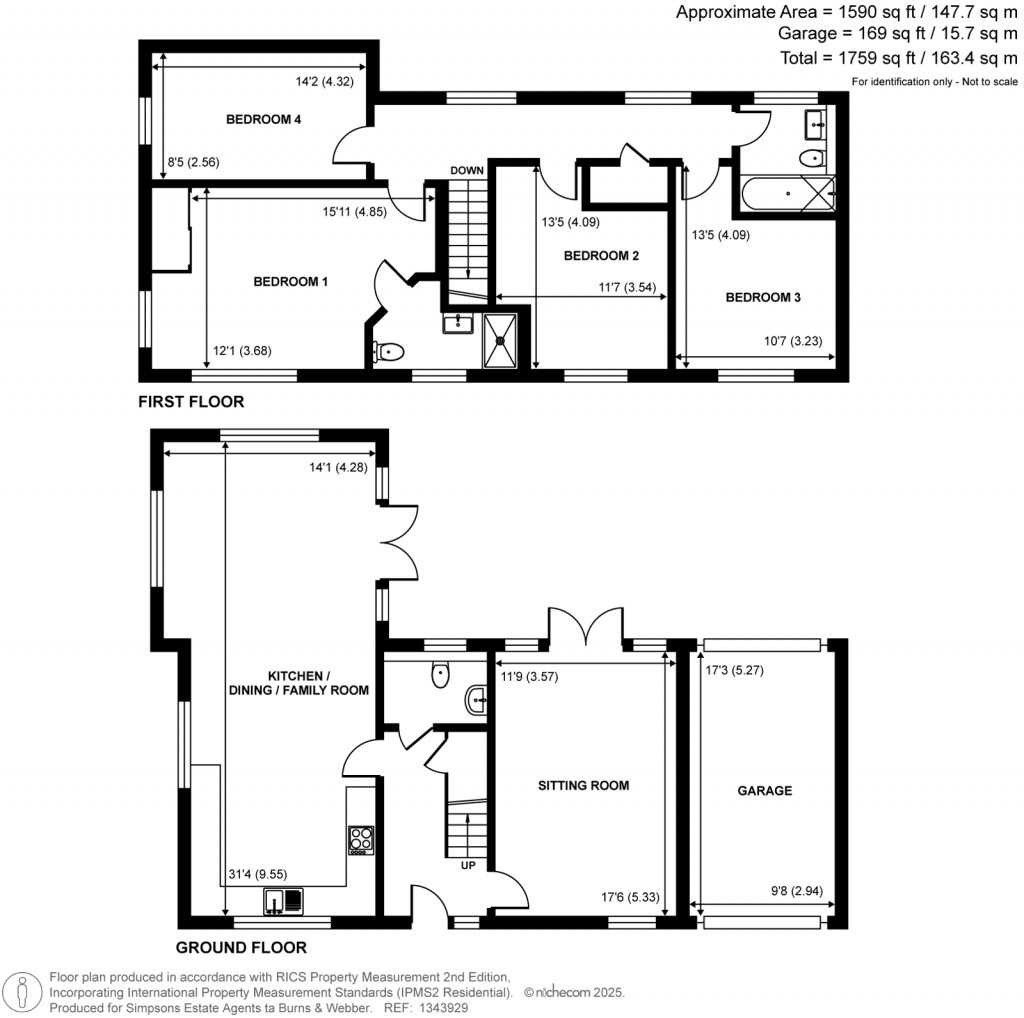 Floorplans For Hornbeam Way, Godalming, Surrey