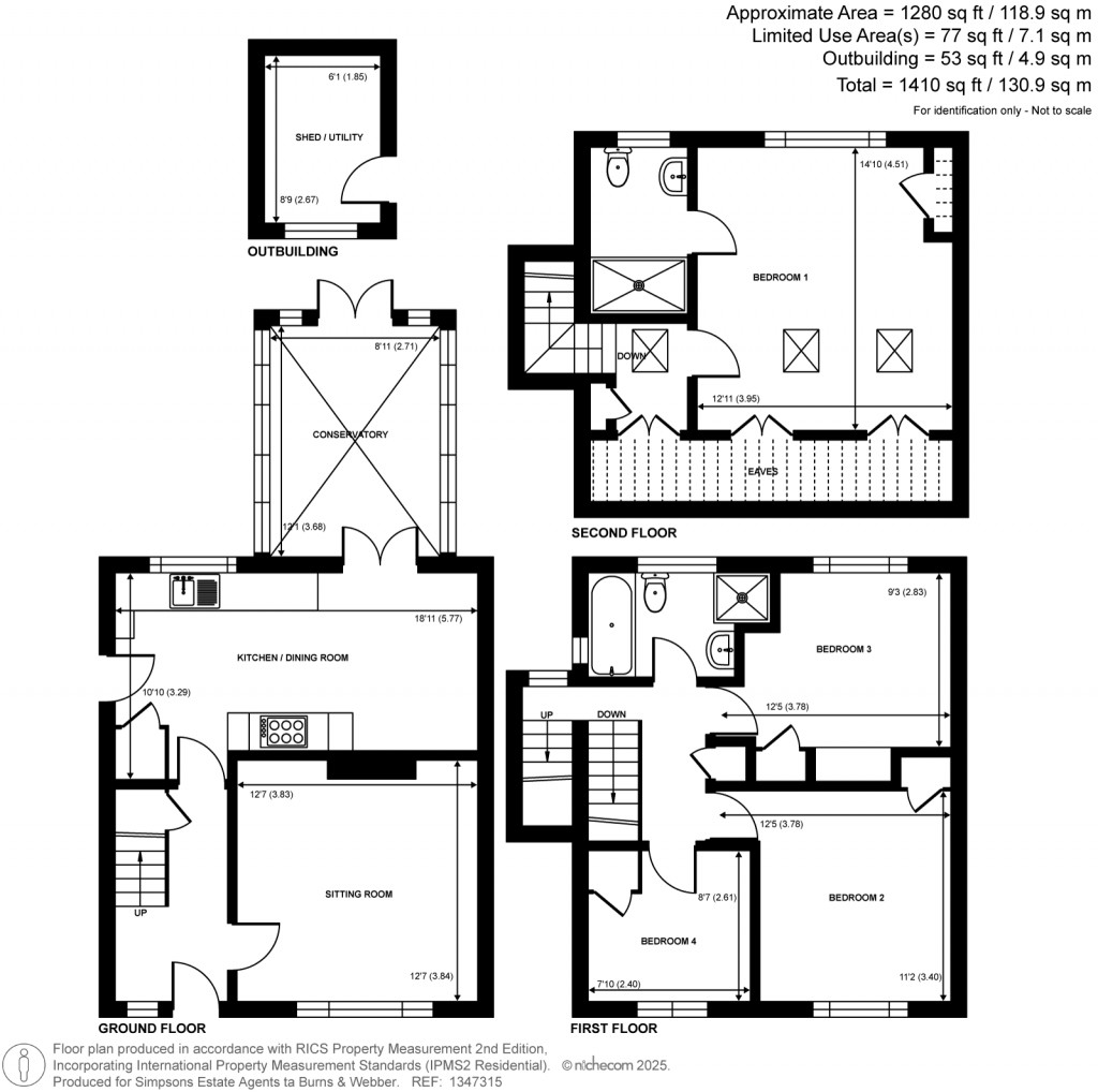 Floorplans For Elmside, Milford, Godalming, Surrey
