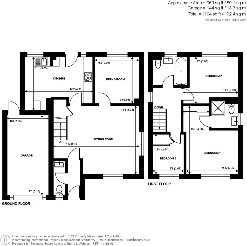 Floorplans For Lammas Road, Godalming, Surrey
