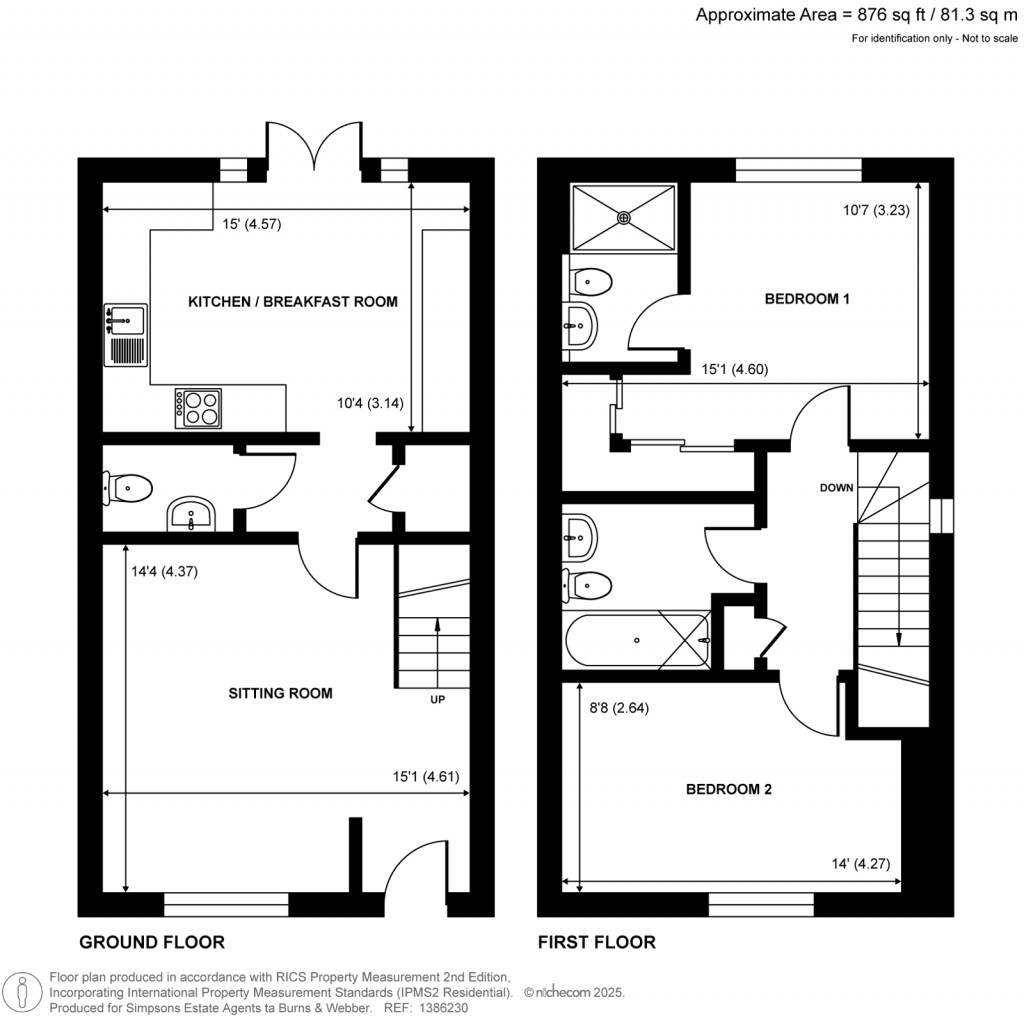 Floorplans For Rosa Close, Godalming, Surrey