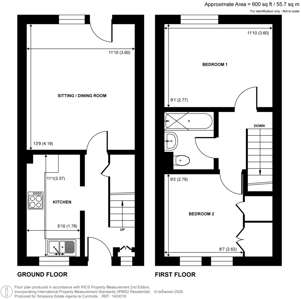 Floorplans For Ashbury Crescent, Merrow, Guildford, Surrey