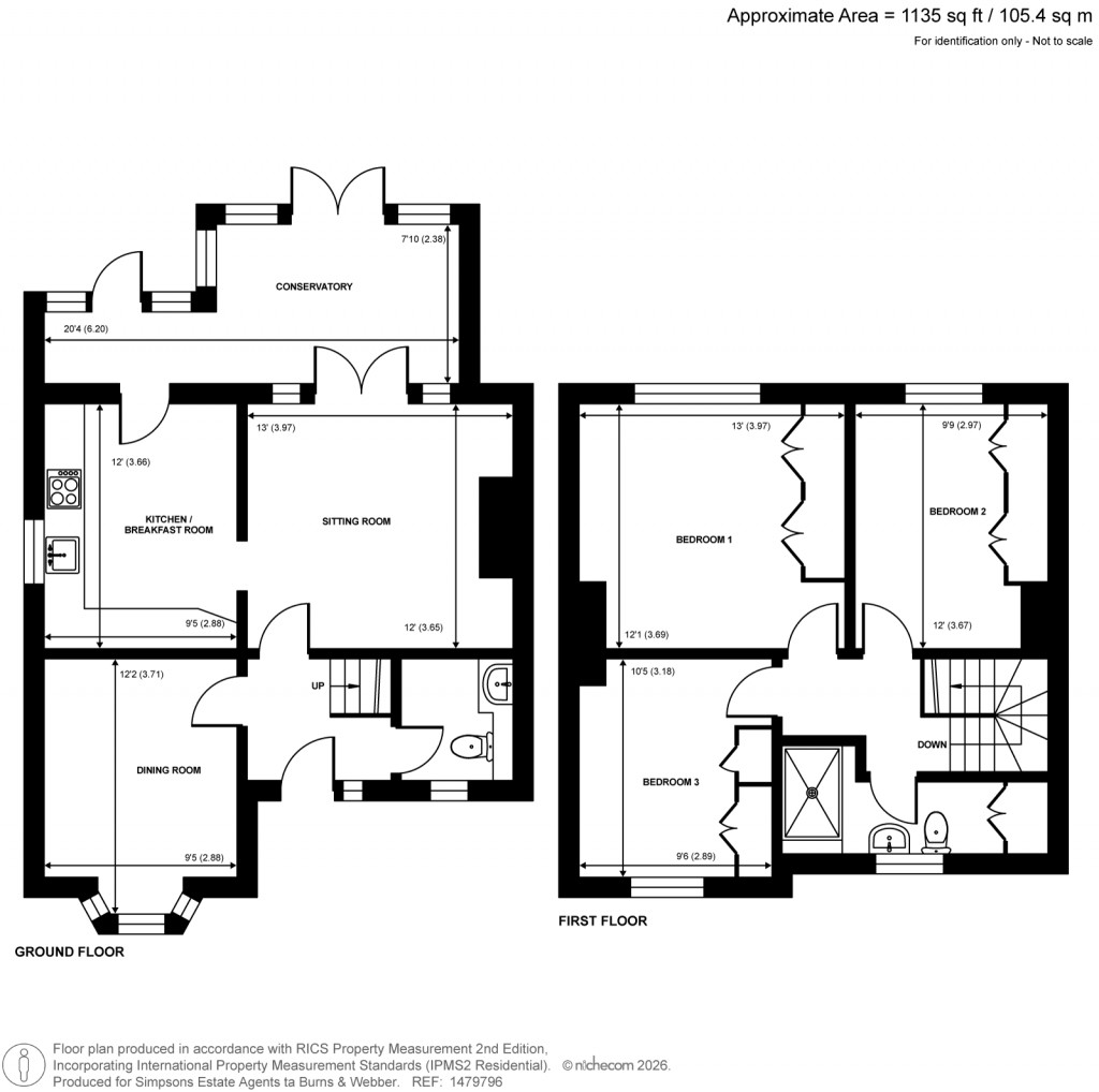 Floorplans For Fowlers Croft, Compton, Guildford, Surrey