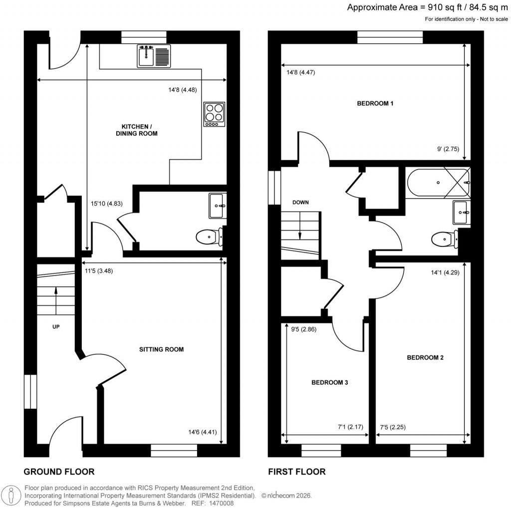 Floorplans For Greensand Place, Godalming, Surrey