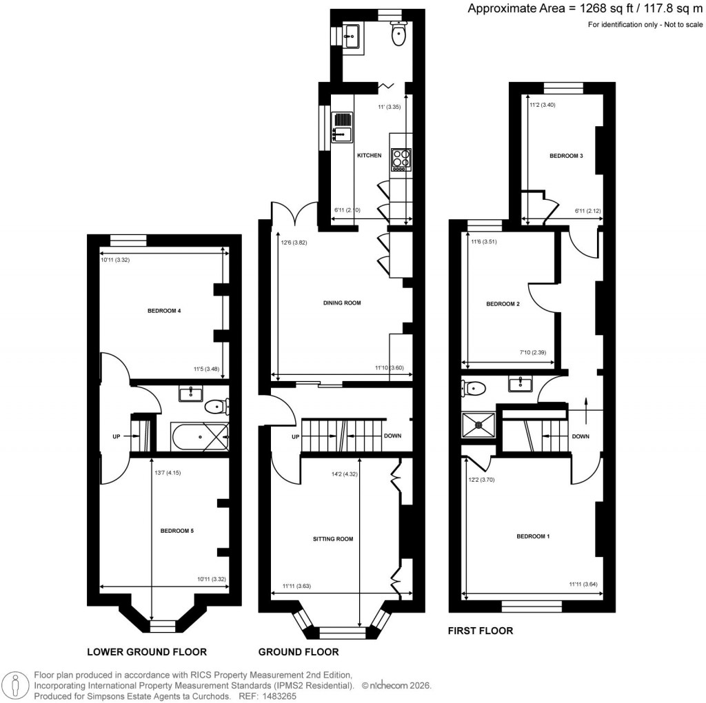 Floorplans For Foxenden Road, Guildford, Surrey