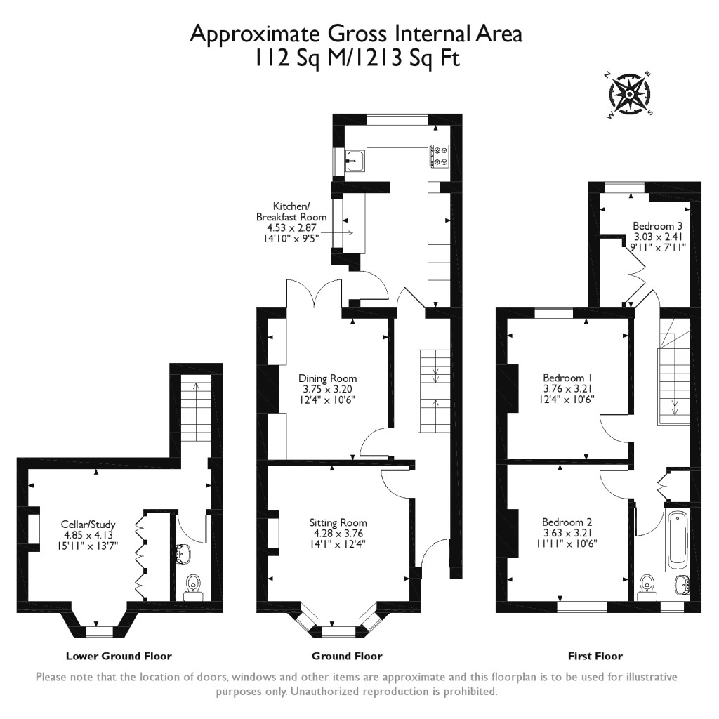 Floorplans For Sandfield Terrace, Guildford, Surrey