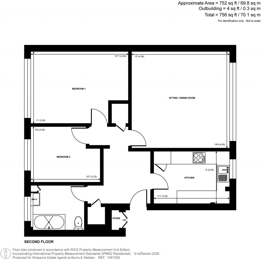 Floorplans For Wilderness Road, Guildford, Surrey