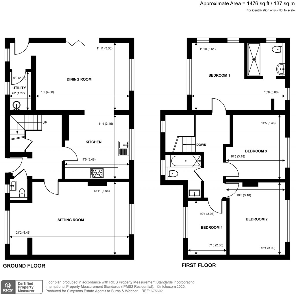 Floorplans For Combe Road, Godalming, Surrey