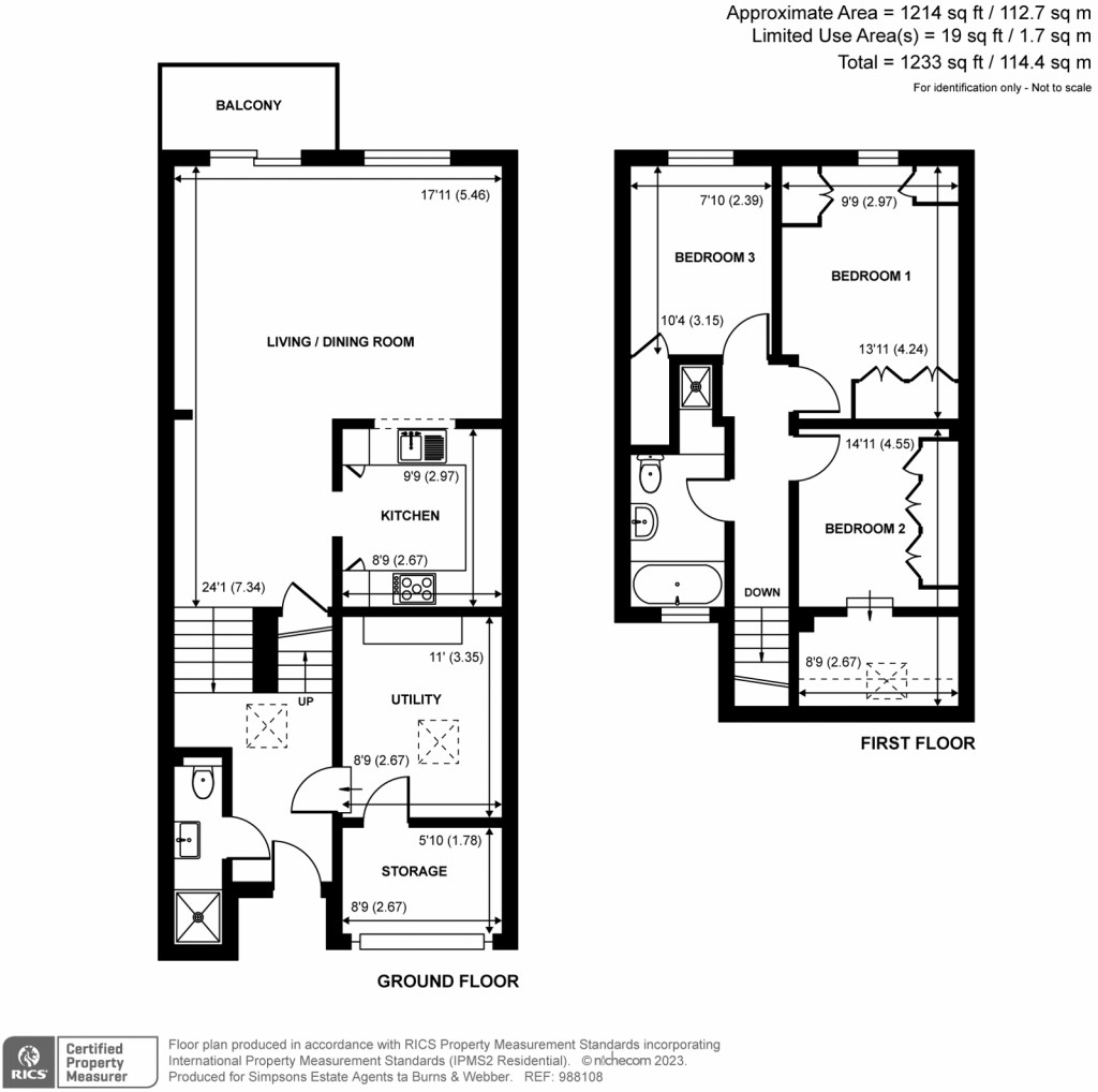 Floorplans For Artington Walk, Guildford, Surrey
