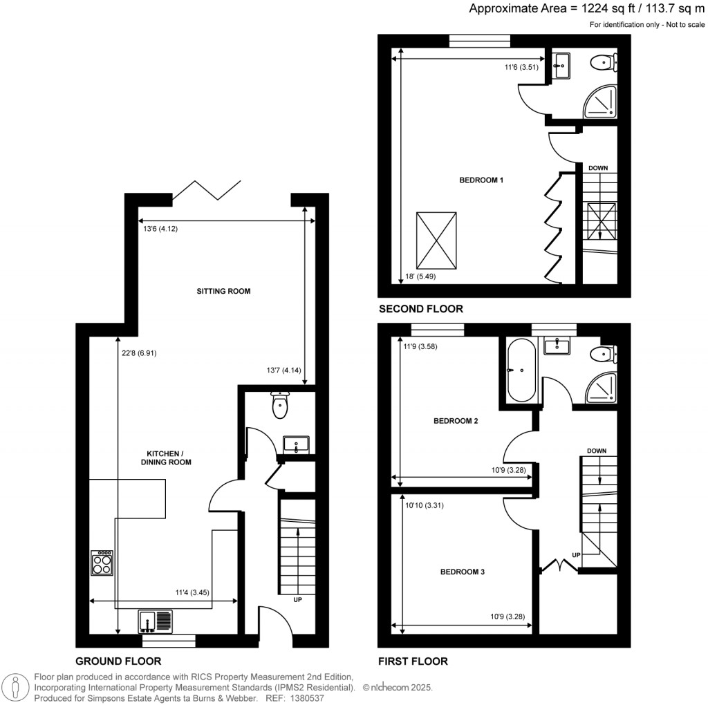 Floorplans For Hascombe, Godalming, Surrey
