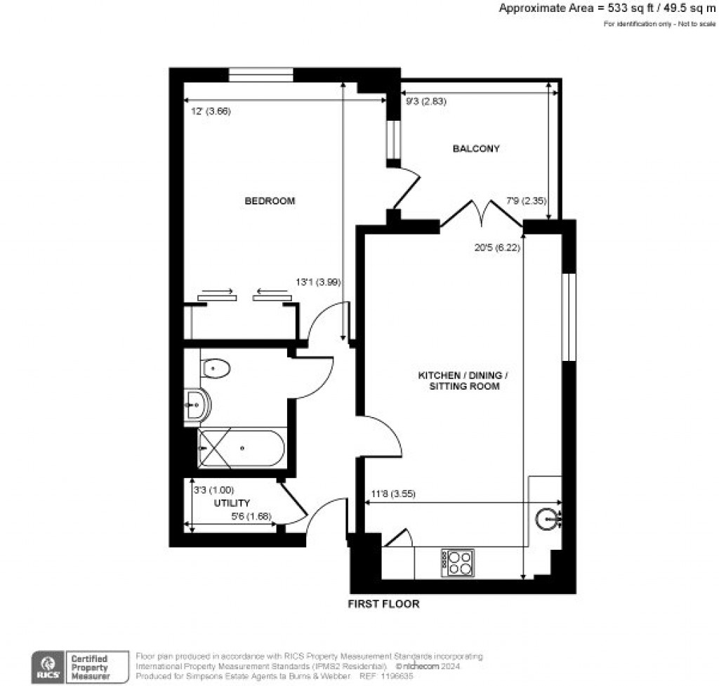 Floorplans For Flambard Way, Godalming