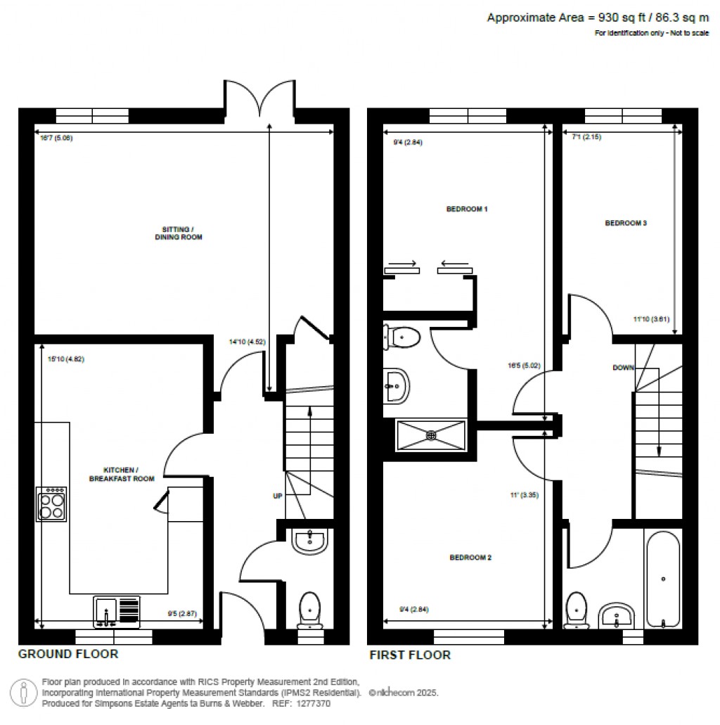 Floorplans For Hunter Way, Cranleigh