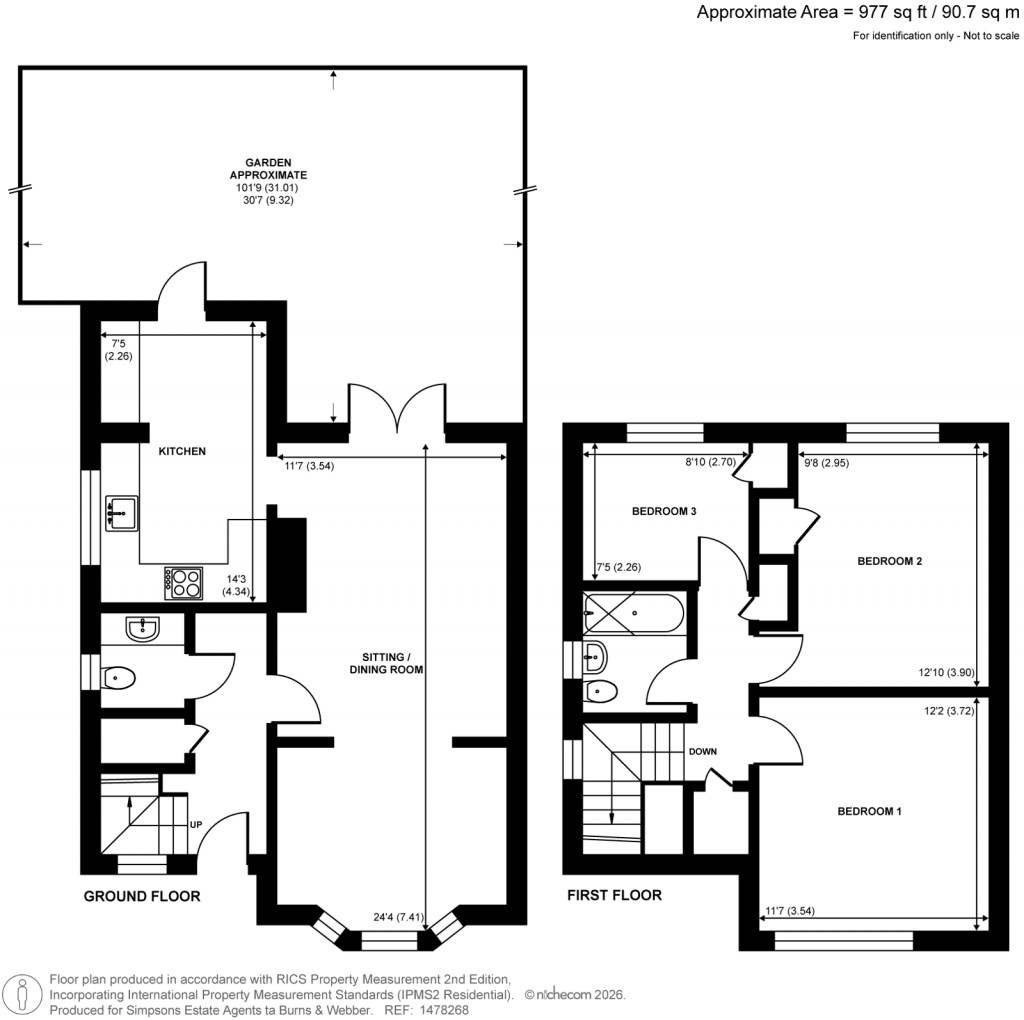 Floorplans For Howard Road, Effingham Junction, Surrey