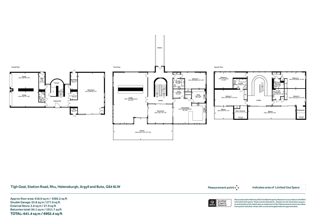 Floorplans For Rhu, Helensburgh, Argyll and Bute