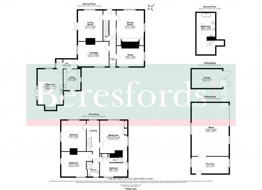 Floorplans For Thoby Lane, Mountnessing, Essex