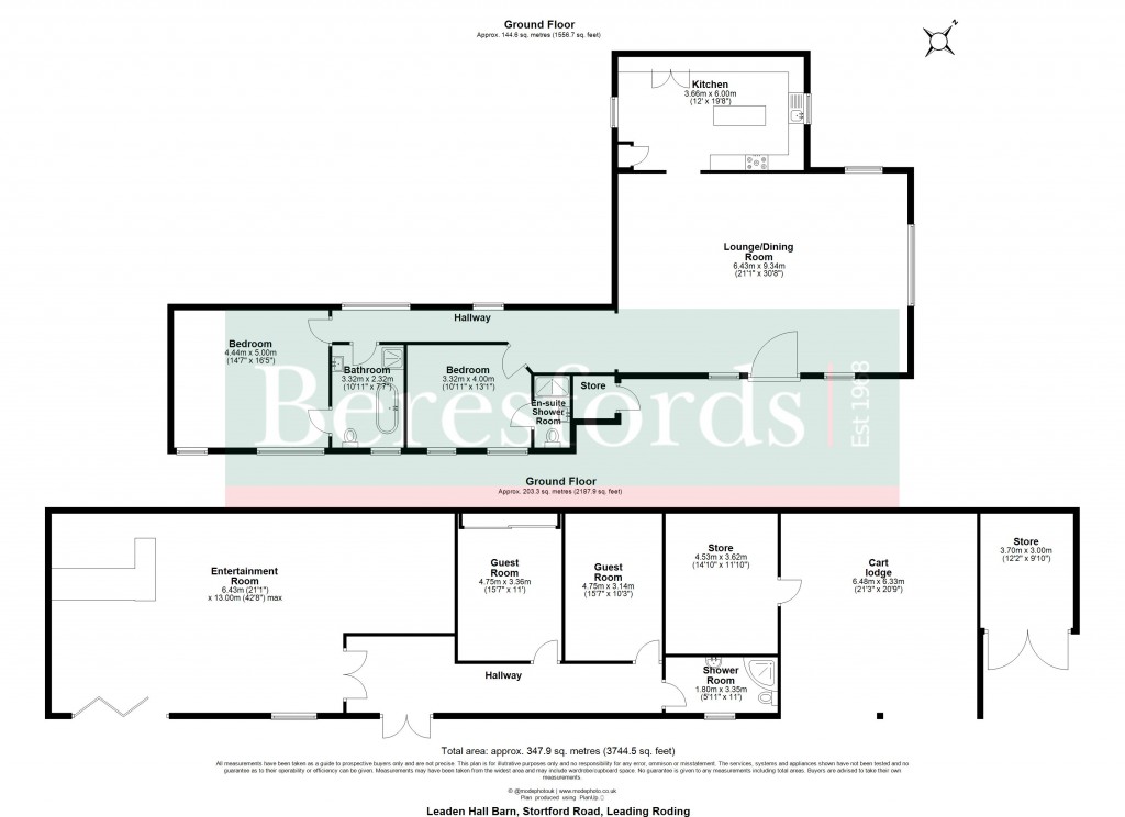 Floorplans For Leaden Roding, Dunmow, Essex