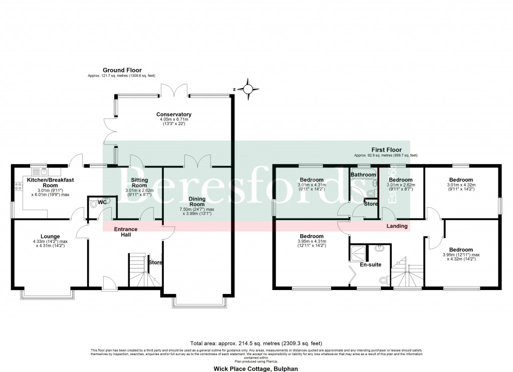 Floorplans For Bulphan, Upminster, Essex