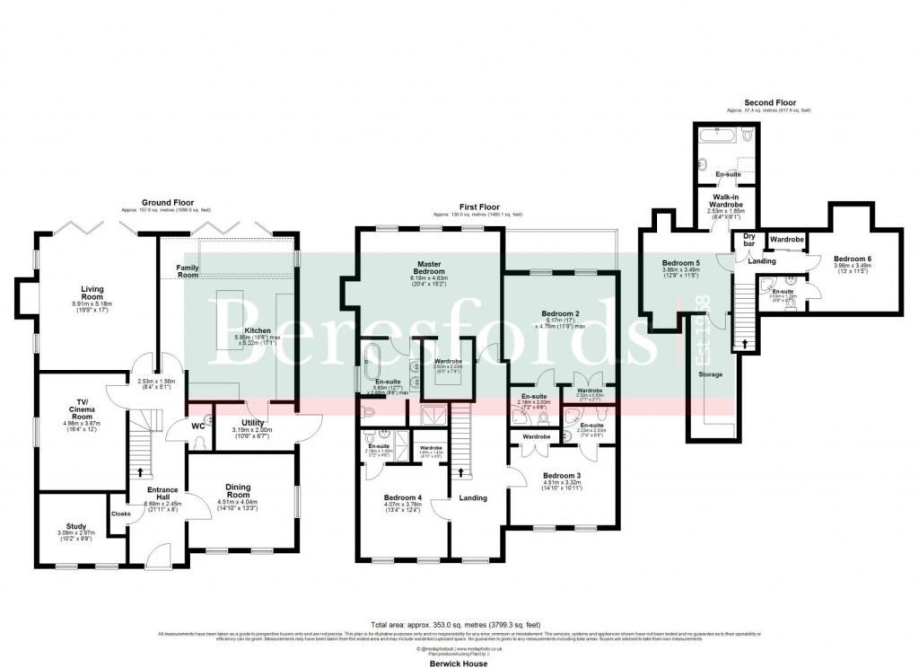 Floorplans For Wickham Bishops, Witham, Essex
